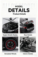 Scale 1:32 M4 X3M Toy Car Model Pull Back Music Light Doors Opened Miniature Vehicle Metal Diecast Models Kids Educational Gifts