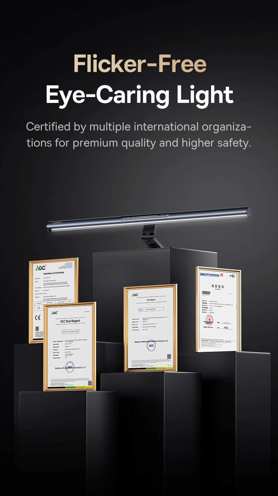 【New Sale】Baseus Magnetic Computer Screen Light Desk Lamp Laptop Hanging USB Light Table Lamp LED Monitor Light Reading Light