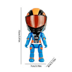 1:12 Scale Motorcycle Rider Model with Articulated Joints High-Detail Alloy and Plastic Diecast Collectible Figure for Display