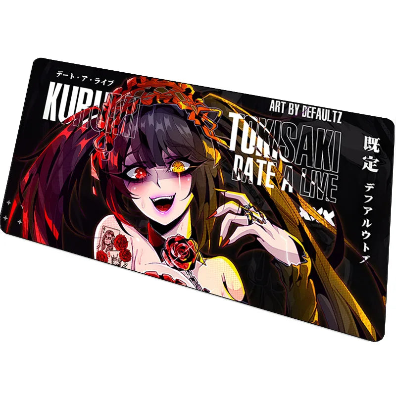 Computer Desk Mat Anime Girl Leather Mouse Pad Kawaii Office Extended Mousepad Gaming Accessories Non-slip HD Printing Carpet