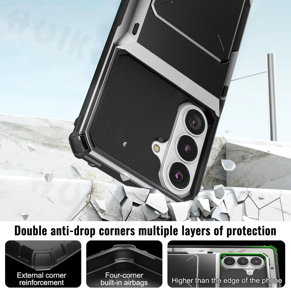 For Samsung Galaxy A37 Samsung A57 A56 A36 A26 A17 Card Holder Case Heavy Duty Wallet Hidden Flip Slot Protective Phone Cover