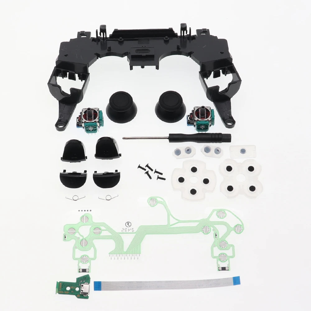For PS4 Pro JDS 055 050 JDM050 055 Controller Frame Conductive Film L1 R1 L2 R2 Button Joystick Cap Charging Board