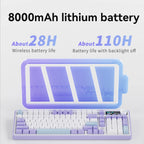 AJAZZ AK980 98% Mechanical Keyboard Gasket Mount Hot Swappable Wireless RGB Multi-Layer Foam Dampening PBT Keycaps