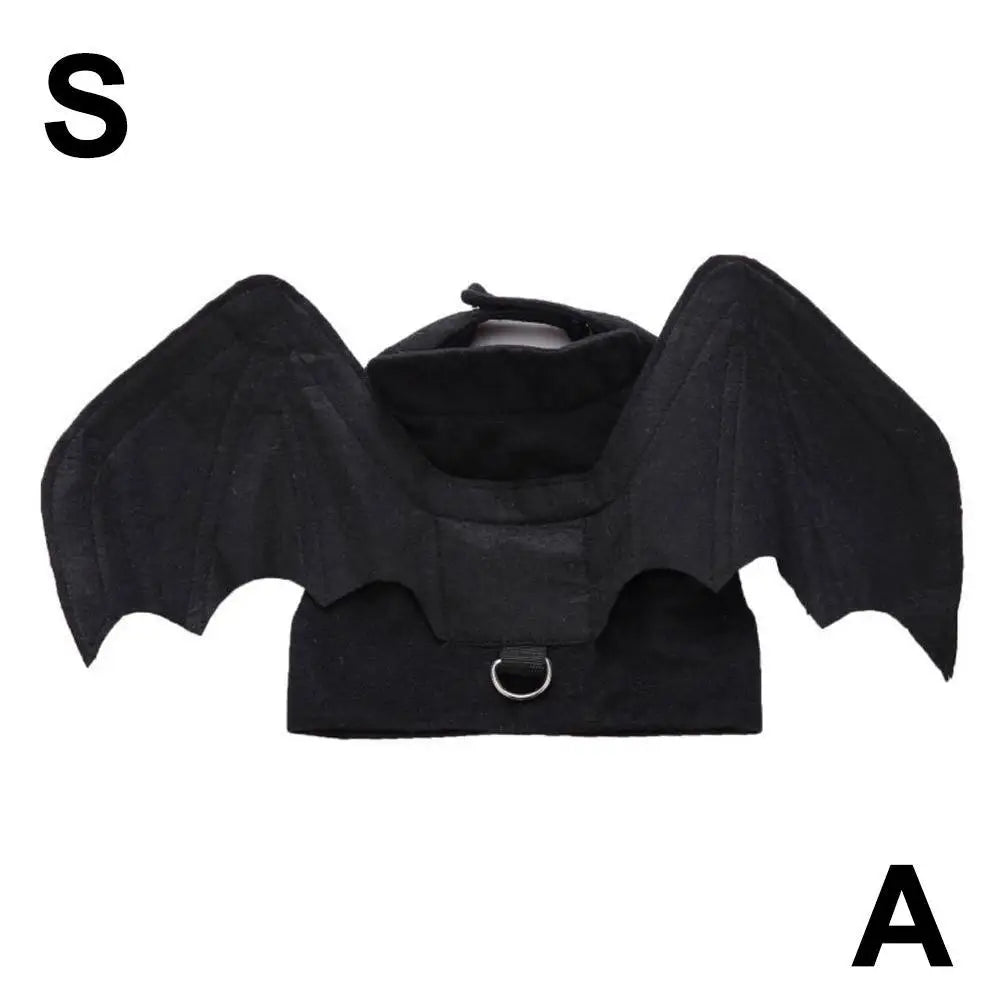 -Halloween Pet Costume - Cute Black Bat Wings Harness Costume For Cats And Dogs, Halloween Party Cosplay, Pet Supplies