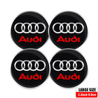 56/60/65MM Car Wheel Hub Caps Auto Emblem Tyre Center Covers Accessories For Audi A1 A2 A3 A4 A5 A6 A7 A8 Quyttro Sline RS Q2 Q3