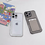 Shockproof Card Slot Pocket Phone Case For iPhone 18 17 16 15 14 13 12 11 Pro Xs Max 6 7 8 Plus Air 17e 16e Clear Wallet Cover