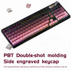 RGB Mechanical Style Keyboard 98 Keys Wireless Tri-Mode Silent with Volume Roller Gradient Keycaps Gaming Setup PC Mac