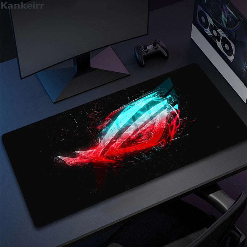 Asus Rog Black Mause Pad Anime Mouse Mats Gaming Computer Desk Mat Mouse Carpet Pc Accessories Gamer Mouse Pad Speed Rubber Mat