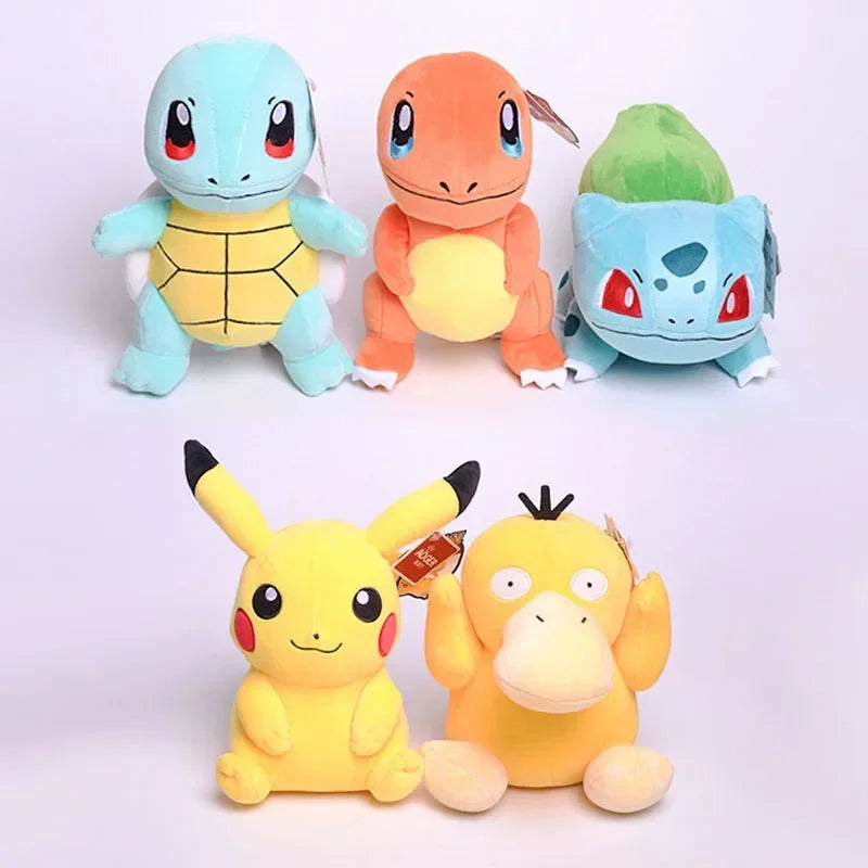 18-25CM Pokemon Pikachu Plush Doll Toy Anime Kawaii Squirtle Charmander Bulbasaur Stuffed Toys Cartoon Children Birthday Gift