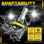 BMTxms 2Pcs 60W 12000LM Canbus H8 H11 9005 9006 Car LED Light Fog Light H9 HB3 HB4 9145 H10 LED Fog Lamp 6500K 3000K 12V Diode