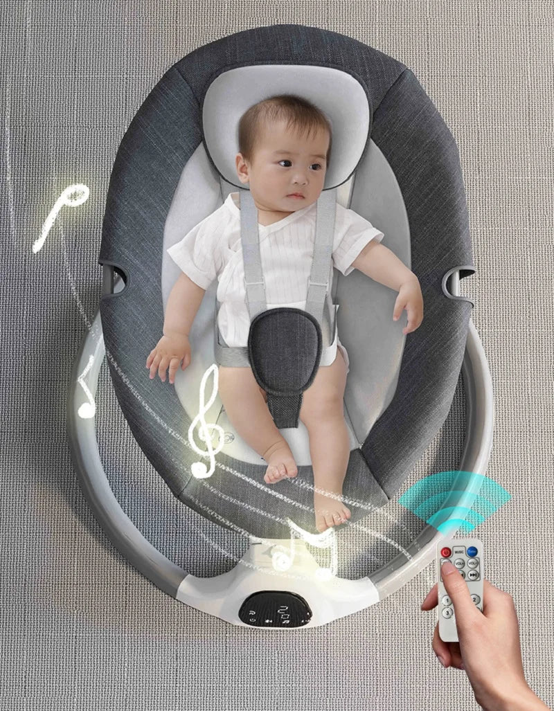 Baby Electric Rocking Chair Cradles Coax Baby  Luxury Electric Swing Shaker Recliner Comfort Chair  0-3 Years Old Baby Bed