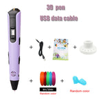 Upgraded 3D Printing Pen 9 Meter Pla Filaments Children S Birthday Christmas and New Year Gifts Three Dimensional Painting Tools