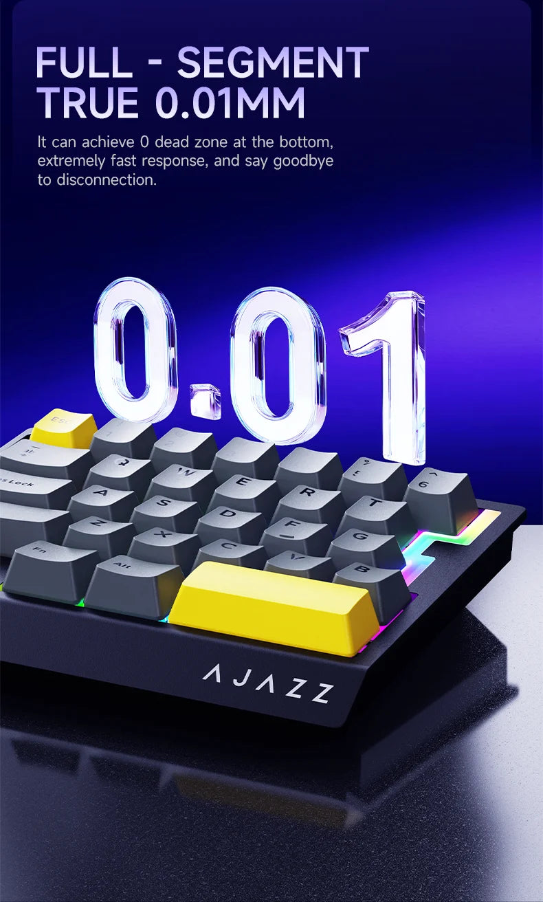 AJAZZ AK029 Wired One-Handed Gaming Keyboard HE Magnetic Switch 29 Key RGB 8000Hz Mini Mechanical Keyboard for E-sports PC Gamer