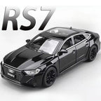 1:32 RS7 Sportback Miniature Model Toy Cars Alloy Diecast 6 Doors Opened with Pull Back Rubber Tires Ornament Vehicle Toys Gifts
