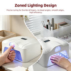 2 IN 1 Nail Lamp Single Toe Single Finger Gel Nail Curing Lamp Full Hand Fast Drying LED Light Nail Dryer Auto Sensor Dual Lamp