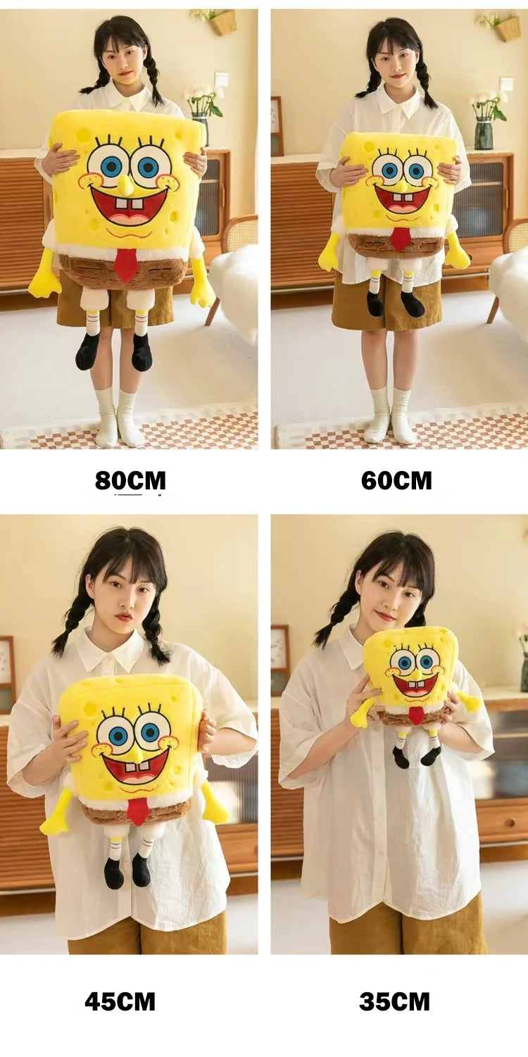 35-100CM SpongeBob Doll SquarePants Patrick Star Plush Anime Cartoon Toy Soft Cute Stuffed Collection Children's Birthday Gift