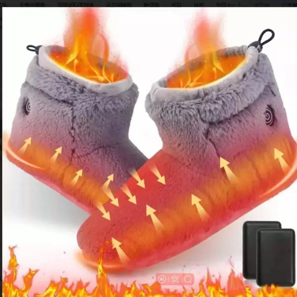 Heated Boots Heated Slippers Heating Pad Boots 1 Pair Thick Easy To Wear Fast Heating 5 Level Temperature for Office