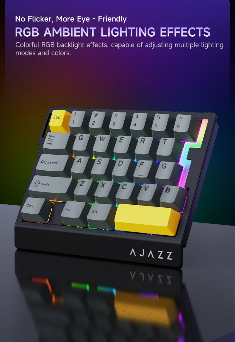 AJAZZ AK029 Wired One-Handed Gaming Keyboard HE Magnetic Switch 29 Key RGB 8000Hz Mini Mechanical Keyboard for E-sports PC Gamer
