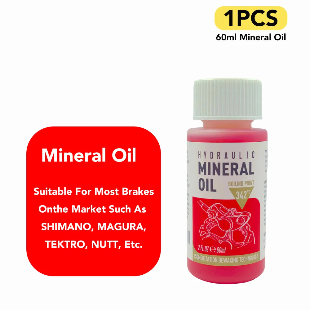 Bicycle Brake Mineral Oil 60ML Bike Hydraulic Disc Brake Oil Bleed Kit For SHIMANO TEKTRO SRAM NUTT Series Brake Repair Tools