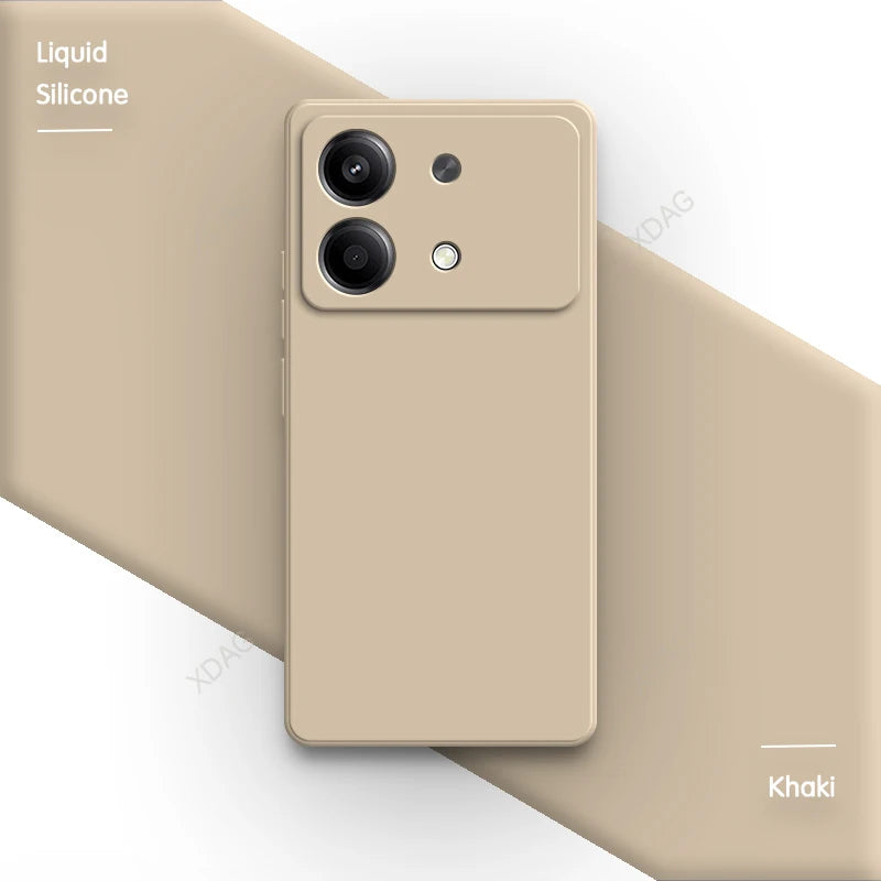 Liquid Silicone Cover for Xiaomi Redmi Note13 Note 13R 13 R Pro Plus 13RPro 5G Square Soft Original Mobile Phone Accessorie Case
