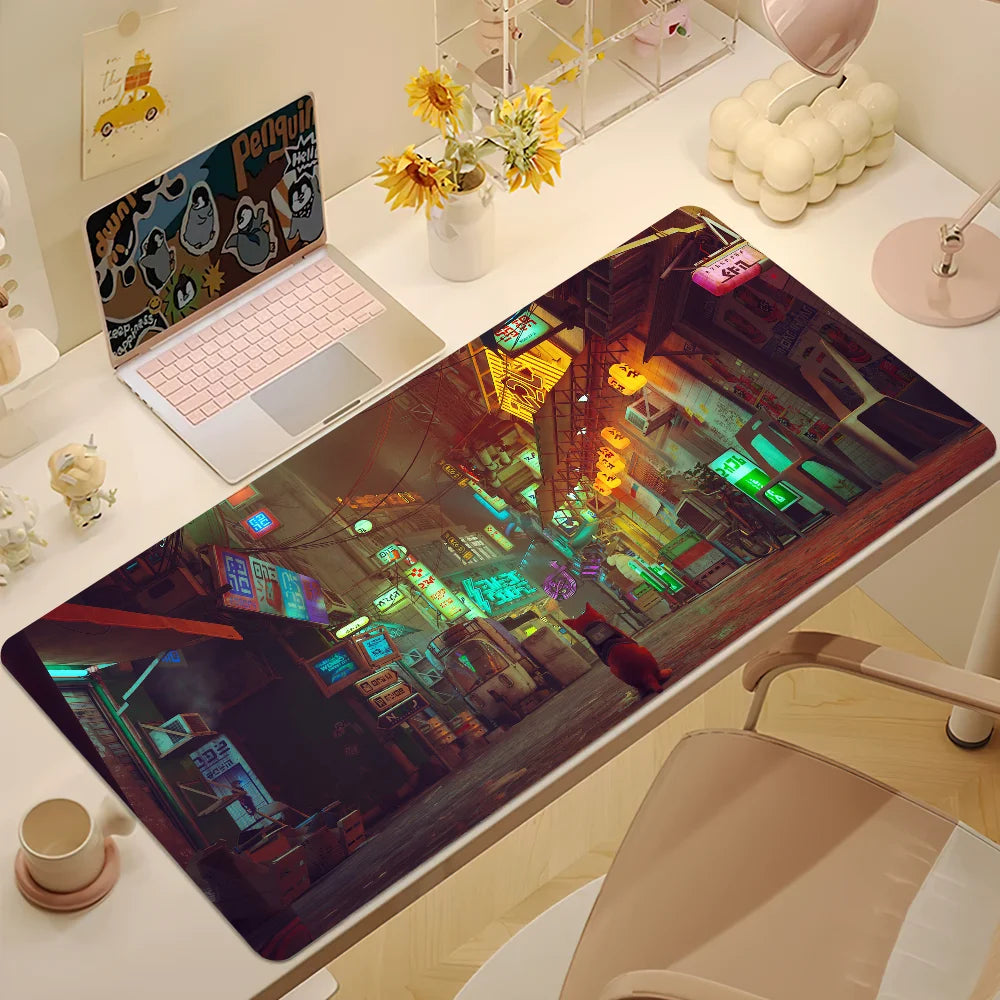 Game S-Stray Cat S Mouse Pad Large Desk Mat Keyboard Ergonomic Office Rubber Game PC Non-slip Anti-fray Home Custom Best Price