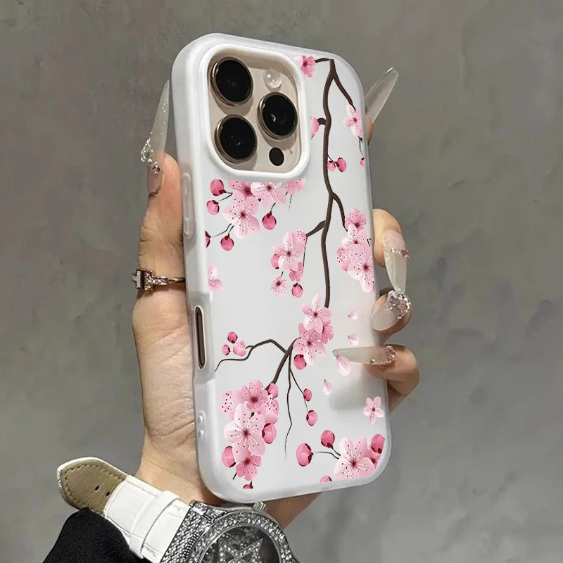 Peach Blossom Candy Color Phone Case For VIVO V40 V50 V60 Lite V70FE Y31D Y05 Y04 Y29 Y19S Y17S Y27 Y38 Y22S Casing TPU