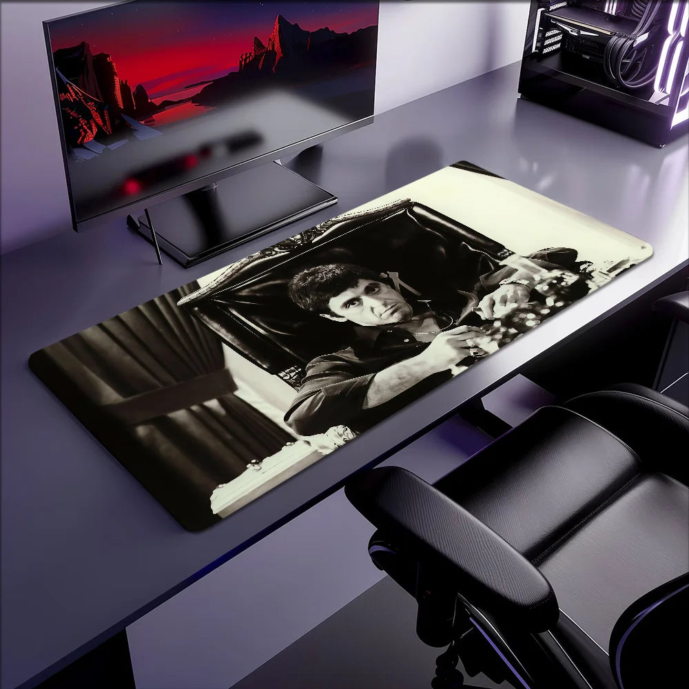 Mouse Pad Film Crime MousePad Non-slip Lockedge Office Student Gaming Action Thickened US Large Writing Pad S-Scarface Cushion