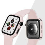 Tempered Glass+cover For Apple Watch Case Accessories 45mm 41mm 44mm 40mm 42mm Screen Protector Apple watch serie 9 4 5 6 SE 7 8