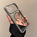 Transparent Defender For Magsafe Case for iPhone 18 17 16 15 14 13 Pro Max Camera AI Touch Control Wireless Charge Acrylic Cover