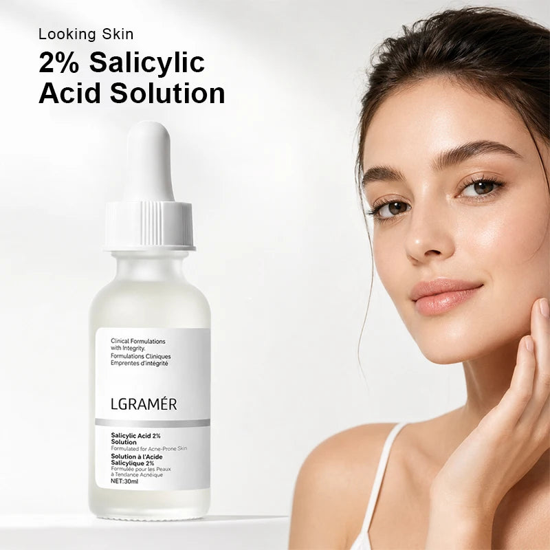 2% Salicylic Acid Facial Serum, Anti-Acne Essence for Troubled Skin, Deep Hydrating & Pore Cleansing Daily Facial Skin Care