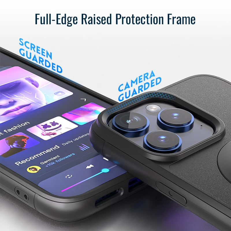 Shockproof Case for iPhone 17/16/15/14/13/12/11 Pro/X Max/XR Mini Lock-in Design Cover Fit Quad-style Bike/Moto Mount