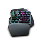 Ergonomic 35-Key Gaming Keyboard with RGB Lighting USB Powered One-Handed Design Thin Film Keys for Enhanced Gaming Experience