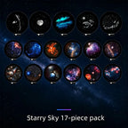USB Starry Sky Projector Lamp 360° Rotatable Flexible Hose Planet Galaxy Projection Light with 17/12 Pcs Film Slides Bedroom