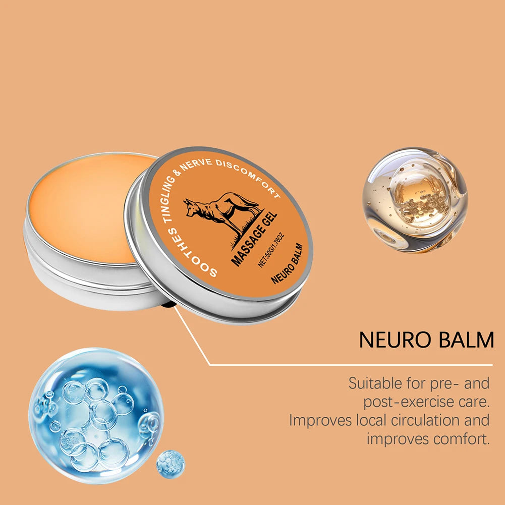 Nerve Relief Balm Natural Herbal Joint Care Cooling Soothing Massage Cream with Magnesium Menthol Joint & Muscle Care Ointment