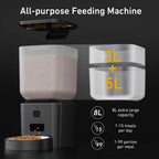 8L Automatic Cat Feeder With 1080p Camera Video 5G WiFi Cat Food Dispenser Pet Smart Voice Recorder Tuya APP Pet Auto Feeder