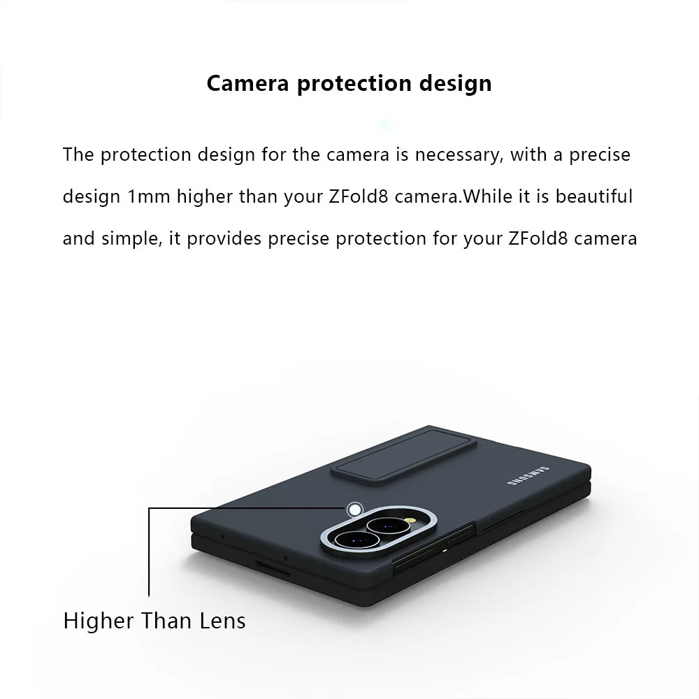 Original Genuine For Samsung Galaxy Z Fold8 Standing Case High Quality Foldable Bracket Cover ZFold8 Protector Shell & Box