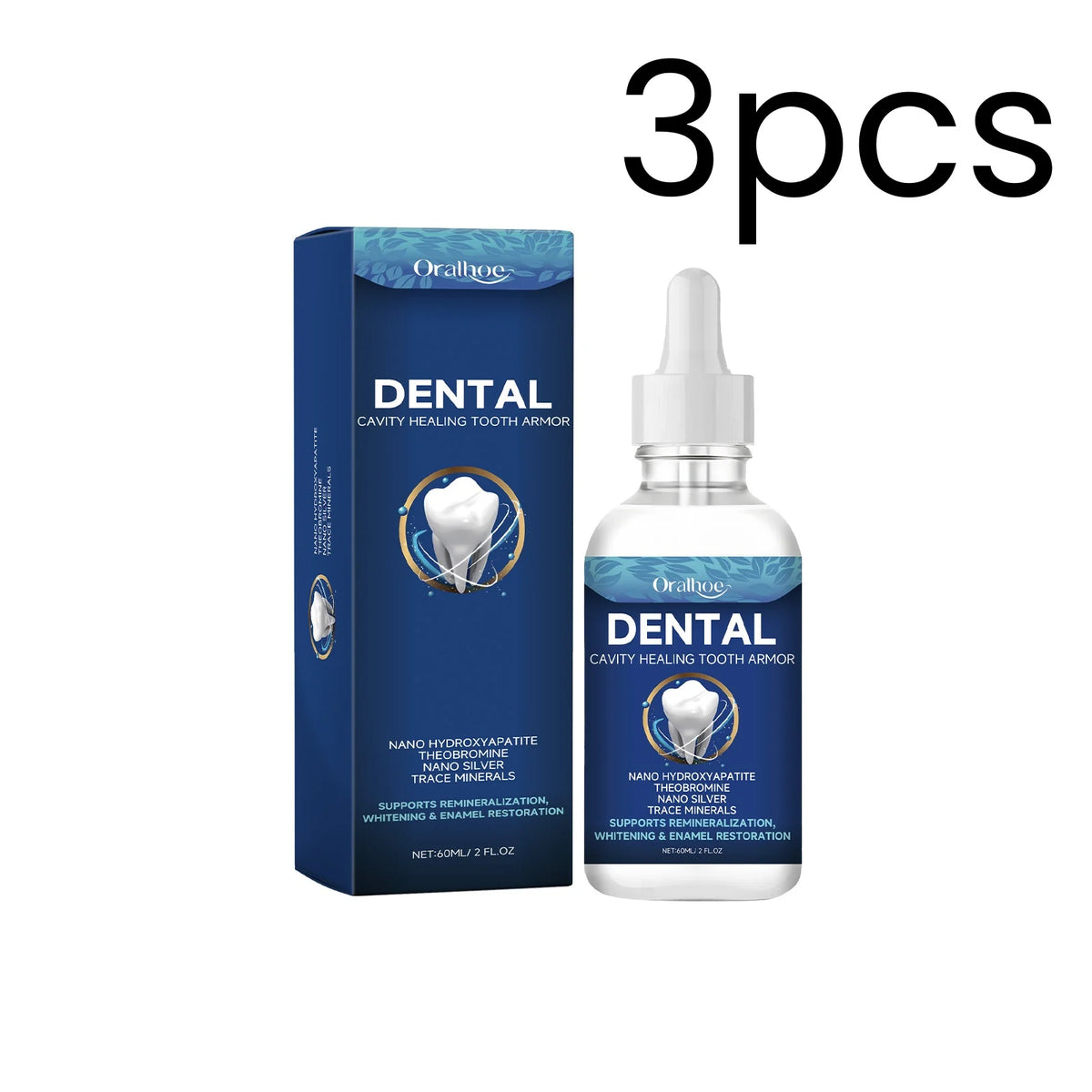 Oralhoe Dental Care Serum Teeth Whitening Cavity Healing Enamel Restoration Remineralization Stain Removal Teeth Repair Liquid