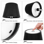 Dual Purpose Wine Bottle Vases Base Rechargeable LED Table Lamp Touch Dimmable Bedside Dinner Night Light Decor Study Desk Lamp