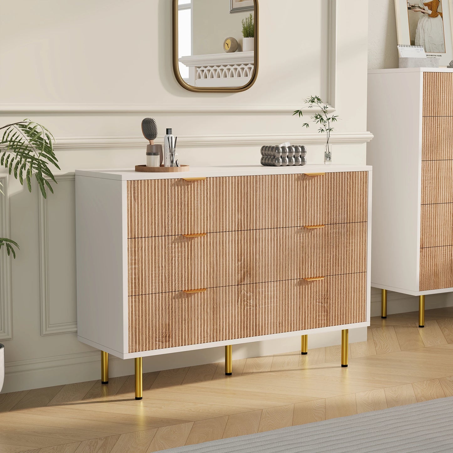 Rosahqnda Modern Drawer Cabinet,5 Drawers,Chest of Drawers,Sideboard,Bedside table,for Living Room,Entryway,Hallway,Wooden