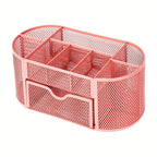 Mesh Desk Organizer Sturdy Metal Pen Stand Student Stationery Office Supplies