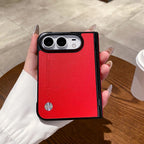 For iPhone Duo iPhone18 Fold Skin Feel Luxury Case With Hinge Protector Lens Protection Shockproof Anti Drop Back Cover Funda
