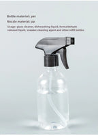300/500ML Plastic Spray Bottle Large Capacity High Pressure Moisturizer Empty Container for Water Can Hair Stylist Hairdressing