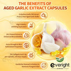 Aged Garlic Extract Capsules Odorless with Magnesium, Chromium, B1 & B9, Support Immune, Heart, Cardiovascular Health Supplement