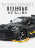 1:24 911 GT3 RS Alloy Sports Car Model Collection Ornament Toy Vehicle Diecast Miniature Voiture Boyfriend Gift