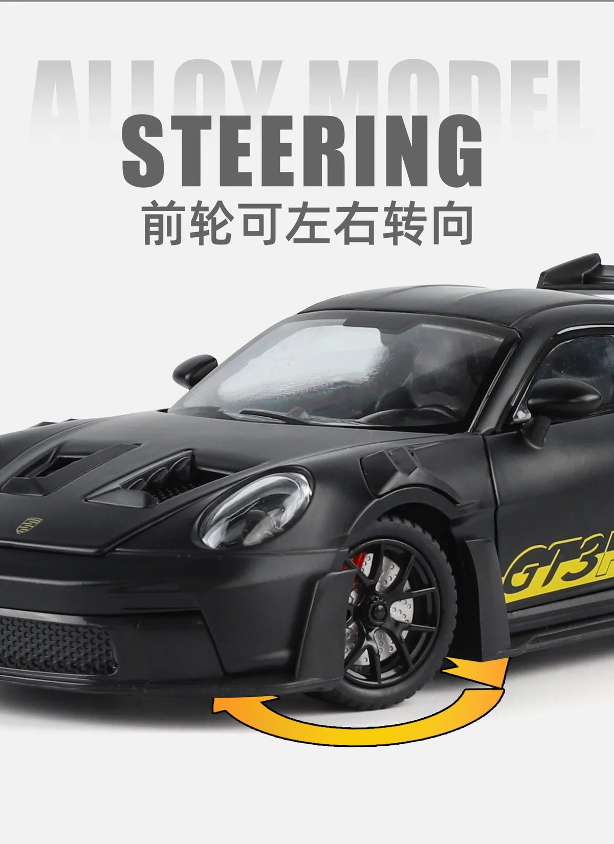 1:24 911 GT3 RS Alloy Sports Car Model Collection Ornament Toy Vehicle Diecast Miniature Voiture Boyfriend Gift