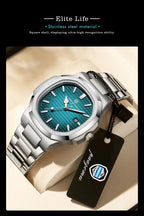 PAAZOMU Top Luxury Brand Man Watch Sports Waterproof Luminous Date Men Wristwatch Square Dial Quartz Men's Watches High Quality