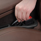 2pc Car Seat Gap Filler Organizer Pu Waterproof Car Seat Gap Plug Strip with 2 Grooves Seat Gap Storage Auto Interior Accessorie
