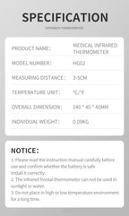 Medical Digital Infrared Thermometer Quick Temperature Measurement Medical Handheld Body Forehead Non-contact Thermometer