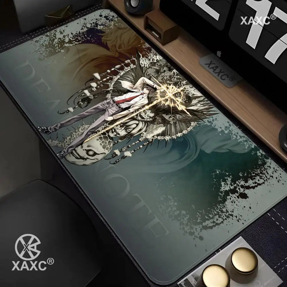 Anime D-Death Note Mouse Pad Large Keyboard Light Yagami Mouse Desk Pad XXL Non-Slip Rubber Gaming Pad Laptop Mouse Carpet XAXC