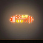 Don't Quit Neon Sign, Custom Home Gym Decor Neon Sign,Gym Motivational Quotes Wall Fitness Decor ,Personalized Business Sign